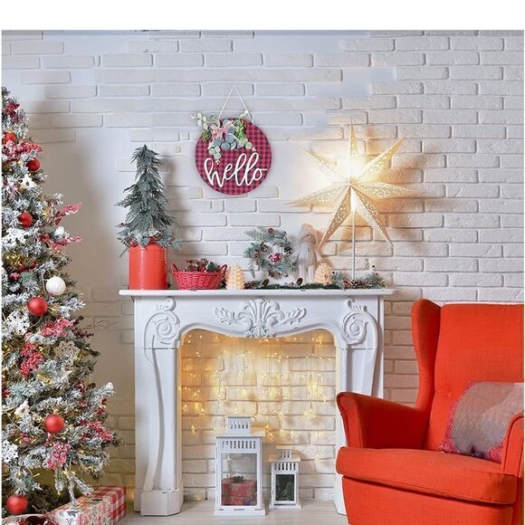 Super Holiday Welcoming Wreath NWT - Picture 2 of 10